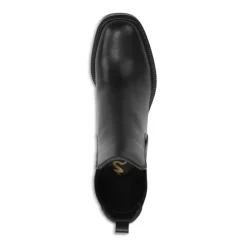 Best Sale 🎉 Sam Edelman 👩 Women's Rollins Pull On High Heel Booties Black Leather ✔️ -US Sam Edelman Sales 2022 unnamed file 125