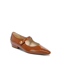 Outlet ⭐ Sam Edelman 👩 Women's Jene Pointed Toe Logo Button Mary Janes Black ⌛