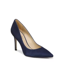 Discount 😍 Sam Edelman 👩 Women's Hazel Pointed Toe High-Heel Pumps Navy Suede ✨