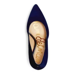 Discount 😍 Sam Edelman 👩 Women's Hazel Pointed Toe High-Heel Pumps Navy Suede ✨ -US Sam Edelman Sales 2022 unnamed file 182