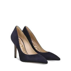 Discount 😍 Sam Edelman 👩 Women's Hazel Pointed Toe High-Heel Pumps Navy Suede ✨ -US Sam Edelman Sales 2022 unnamed file 184