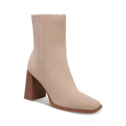 New 🔥 Sam Edelman 👩 Women's Ivette Square Toe High Heel Booties Black Suede ✨