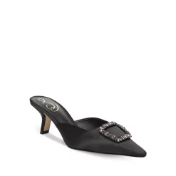 Buy 😉 Sam Edelman 👩 Women's Brit Jewel Buckle Pointed Toe Pumps Black Suede 🔔