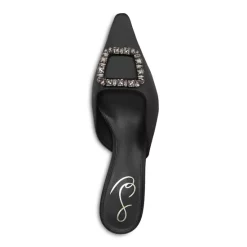 Buy 😉 Sam Edelman 👩 Women's Brit Jewel Buckle Pointed Toe Pumps Black Suede 🔔 -US Sam Edelman Sales 2022 unnamed file 216