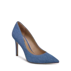 Best Sale 👍 Sam Edelman 👩 Women's Hazel Pointed Toe High Heel Pumps Silver 😀