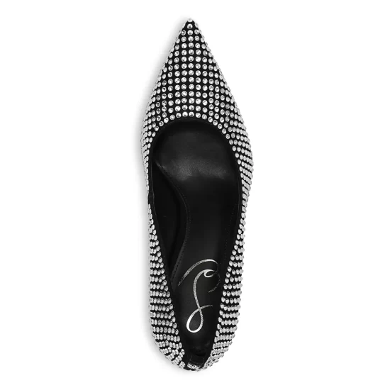 Budget ❤️ Sam Edelman 👩 Women's Antonia Glitz Pointed Toe High Heel Pumps Black Suede ❤️ 5 Budget ❤️ Sam Edelman 👩 Women's Antonia Glitz Pointed Toe High Heel Pumps Black Suede ❤️ - Image 3