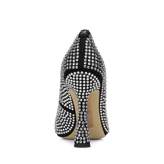 Budget ❤️ Sam Edelman 👩 Women's Antonia Glitz Pointed Toe High Heel Pumps Black Suede ❤️ 6 Budget ❤️ Sam Edelman 👩 Women's Antonia Glitz Pointed Toe High Heel Pumps Black Suede ❤️ - Image 4
