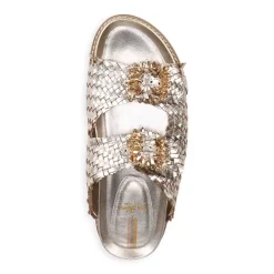 Flash Sale 💯 Sam Edelman 👩 Women's Oaklyn Woven Slides Gold 👍 -US Sam Edelman Sales 2022 unnamed file 392