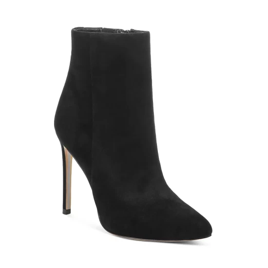 Hot Sale ⭐ Sam Edelman 👩 Women's Wrenley Pointed Toe High Heel Booties Black Leather 🎉 3 Hot Sale ⭐ Sam Edelman 👩 Women's Wrenley Pointed Toe High Heel Booties Black Leather 🎉