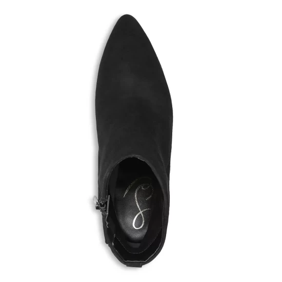 Hot Sale ⭐ Sam Edelman 👩 Women's Wrenley Pointed Toe High Heel Booties Black Leather 🎉 6 Hot Sale ⭐ Sam Edelman 👩 Women's Wrenley Pointed Toe High Heel Booties Black Leather 🎉 - Image 4
