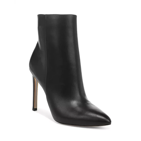 Hot Sale ⭐ Sam Edelman 👩 Women's Wrenley Pointed Toe High Heel Booties Black Leather 🎉 10 Hot Sale ⭐ Sam Edelman 👩 Women's Wrenley Pointed Toe High Heel Booties Black Leather 🎉 - Image 8