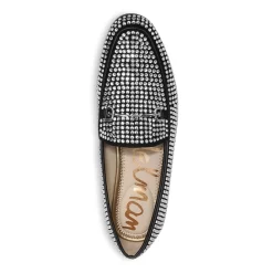 Outlet 🎁 Sam Edelman 👩 Women's Loraine Glitz Embellished Loafer Flats Black Fabric 🌟 -US Sam Edelman Sales 2022 unnamed file 417