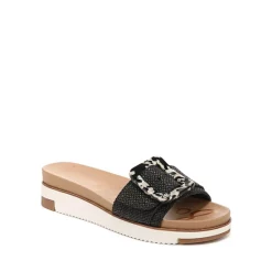 Wholesale 👍 Sam Edelman 👩 Women's Ariane Slip On Buckled Wedge 🩴 Sandals Black Leather 🥰 -US Sam Edelman Sales 2022 unnamed file 463
