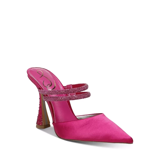 Best deal 🎁 Sam Edelman 👩 Women's Agustina Embellished High Heel Mules Fuchsia 💯 3 Best deal 🎁 Sam Edelman 👩 Women's Agustina Embellished High Heel Mules Fuchsia 💯