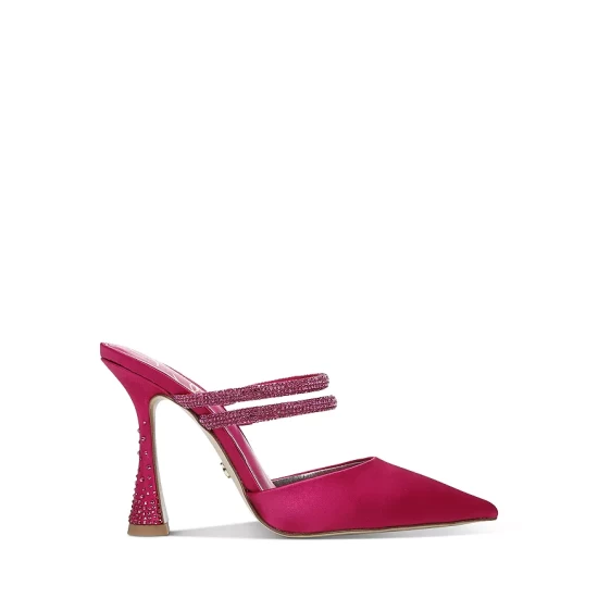 Best deal 🎁 Sam Edelman 👩 Women's Agustina Embellished High Heel Mules Fuchsia 💯 4 Best deal 🎁 Sam Edelman 👩 Women's Agustina Embellished High Heel Mules Fuchsia 💯 - Image 2
