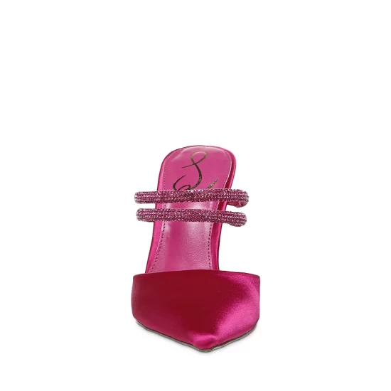 Best deal 🎁 Sam Edelman 👩 Women's Agustina Embellished High Heel Mules Fuchsia 💯 6 Best deal 🎁 Sam Edelman 👩 Women's Agustina Embellished High Heel Mules Fuchsia 💯 - Image 4