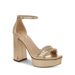 Best reviews of 🎁 Sam Edelman 👩 Women's Ninette Snip Toe Crystal Accented Silver High Heel Platform 🩴 Sandals Gold Leaf ✨ -US Sam Edelman Sales 2022 unnamed file 536