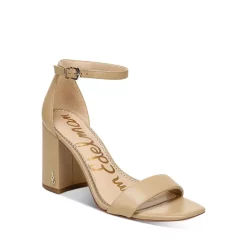 Best Sale 🎁 Sam Edelman 👩 Women's Daniella Strappy High-Heel 🩴 Sandals White Leather 😍