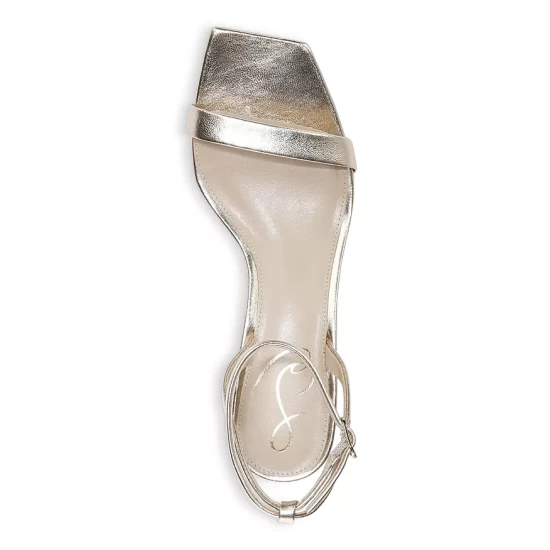 New โ๏ธ Sam Edelman ๐ฉ Women's Rayelle Square Toe Gold Kitten Heel ๐ฉด Sandals โ๏ธ 5 New โ๏ธ Sam Edelman ๐ฉ Women's Rayelle Square Toe Gold Kitten Heel ๐ฉด Sandals โ๏ธ - Image 3