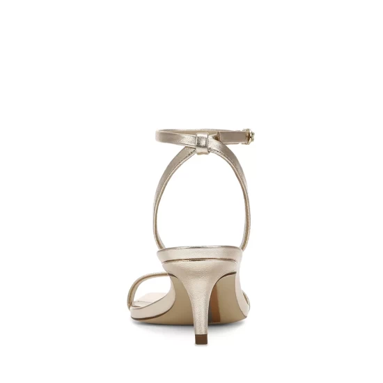 New โ๏ธ Sam Edelman ๐ฉ Women's Rayelle Square Toe Gold Kitten Heel ๐ฉด Sandals โ๏ธ 6 New โ๏ธ Sam Edelman ๐ฉ Women's Rayelle Square Toe Gold Kitten Heel ๐ฉด Sandals โ๏ธ - Image 4