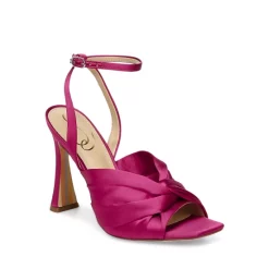 Cheap 🔥 Sam Edelman 👩 Women's Lavendar Twist Ankle Strap High Heel 🩴 Sandals Ivory 😉