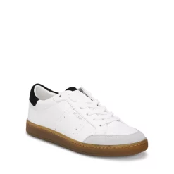 Top 10 😍 Sam Edelman 👩 Women's Josi Leather Low Top 👟 Sneakers White/black Leather ✔️