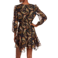 Cheap 😉 Sam Edelman V Neck Paisley Print 👗 Dress Black Multi 🧨 -US Sam Edelman Sales 2022 unnamed file 692