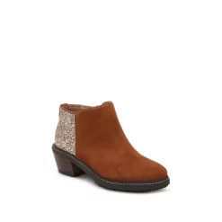 Hot Sale 🔔 Sam Edelman 👧 Girls' Pryce Ankle Booties - Toddler, Little Kid, Big Kid Brown ✨