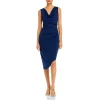 Best deal ⌛ Sam Edelman Draped Knit Sheath 👗 Dress Navy 😍 -US Sam Edelman Sales 2022 unnamed file 851