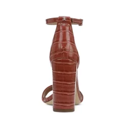 Cheapest 😉 Sam Edelman 👩 Women's Yaro Almond Toe Embossed High Heel 🩴 Sandals Rose Stucc ✨ -US Sam Edelman Sales 2022 unnamed file 871