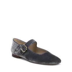 Hot Sale 💯 Sam Edelman 👩 Women's Michaela Buckled Flats Smokey Blue Velvet ✔️ -US Sam Edelman Sales 2022 unnamed file 88