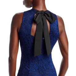 Promo 😍 Sam Edelman Sleeveless Lace Bow Back Sheath 👗 Dress Navy ❤️ -US Sam Edelman Sales 2022 unnamed file 941