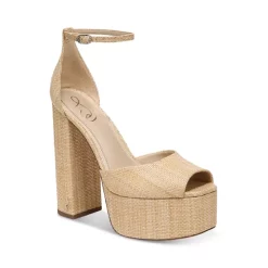 Buy 🎁 Sam Edelman 👩 Women's Kori Snip Toe High Heel Platform 🩴 Sandals Washed New Blue 🧨