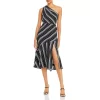 Flash Sale 🥰 Sam Edelman Striped One Shoulder Midi 👗 Dress Black/white 🥰 -US Sam Edelman Sales 2022 unnamed file 997